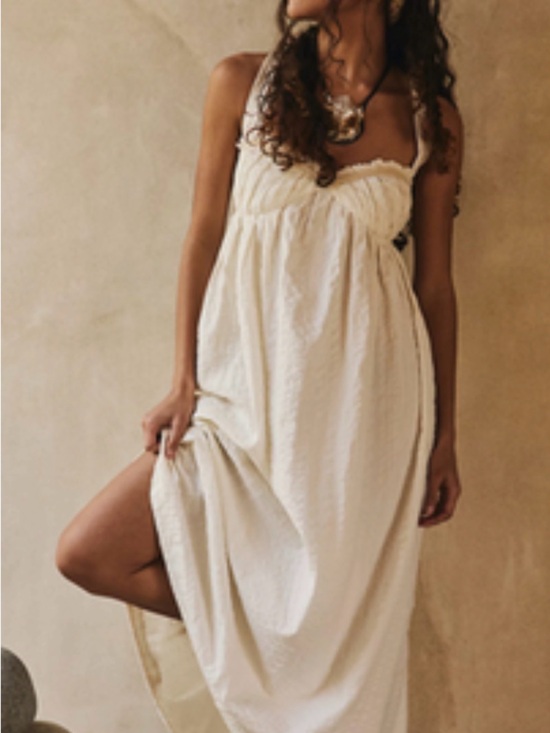 Free People Dresses & Skirts - Free People Cream Maxi Dress with Tank Straps
#beach
#boho
#cottagecore